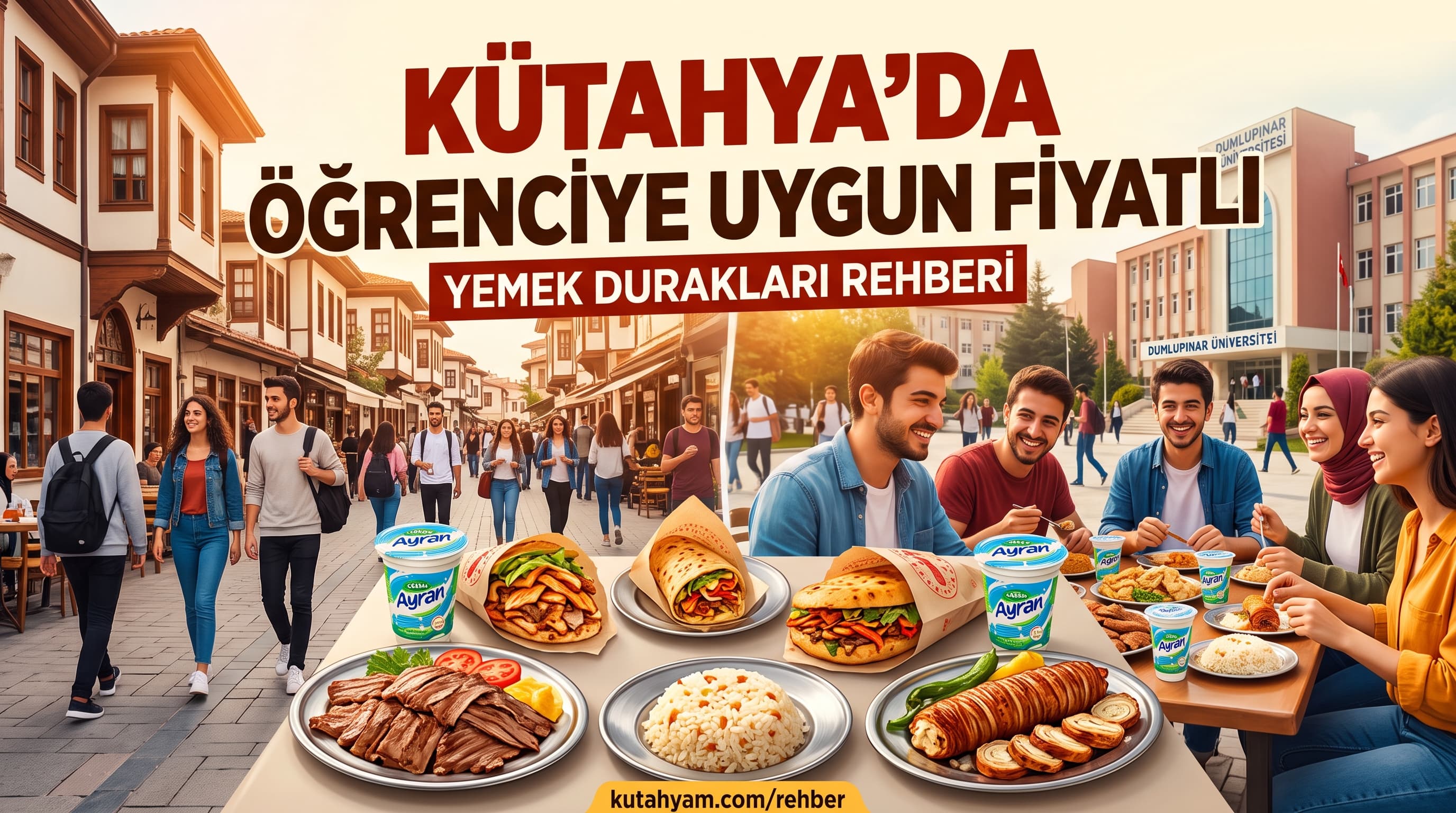 Kütahya'da Öğrenciye Uygun Fiyatlı Yemek Durakları