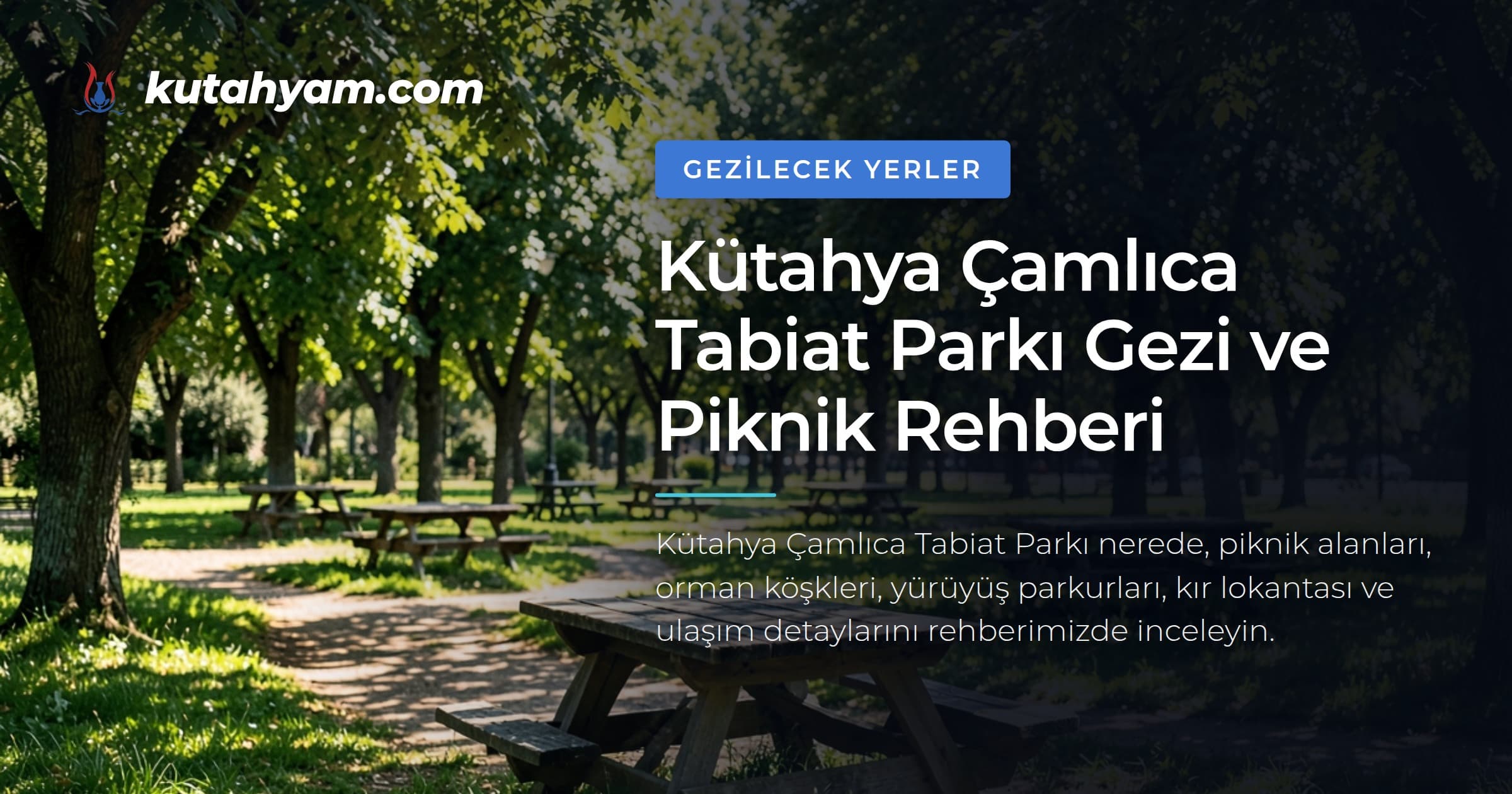 Kütahya Çamlıca Tabiat Parkı Gezi ve Piknik Rehberi