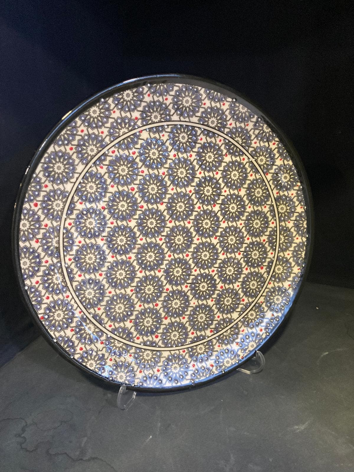 Rozet Desenli Tabak, 30 cm